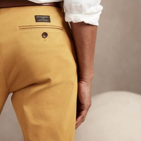 BANANA REPUBLIC AIDEN SLIM RAPID MOVEMENT HONEYCOMB CHINO 35W x 32L - Picture 4 of 11